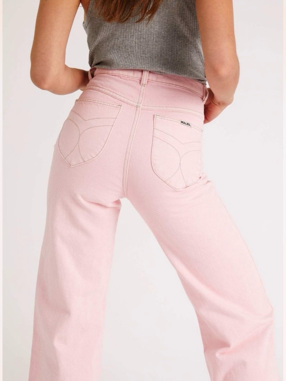 NEW Rolla’s Sailor 100% Cotton Wide Leg 90s Pink High Rise Jeans size 26